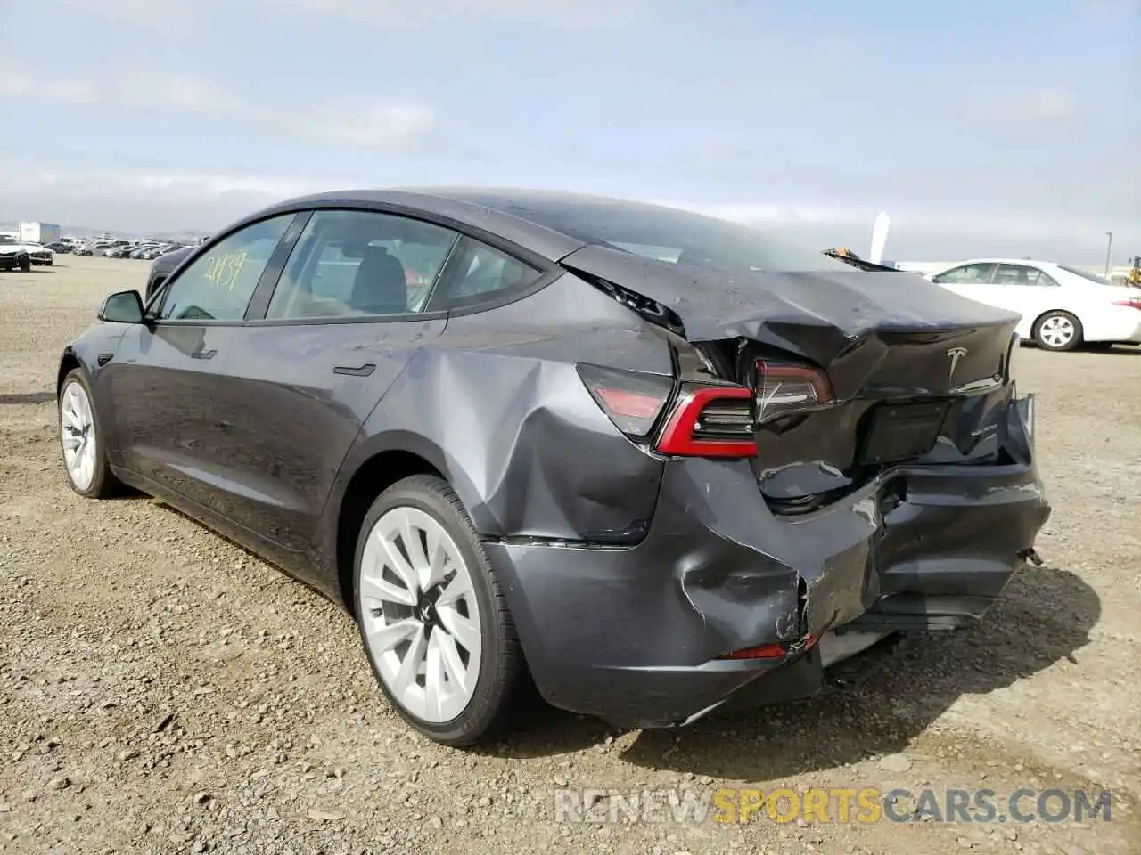 3 Photograph of a damaged car 5YJ3E1EB0NF145739 TESLA MODEL 3 2022