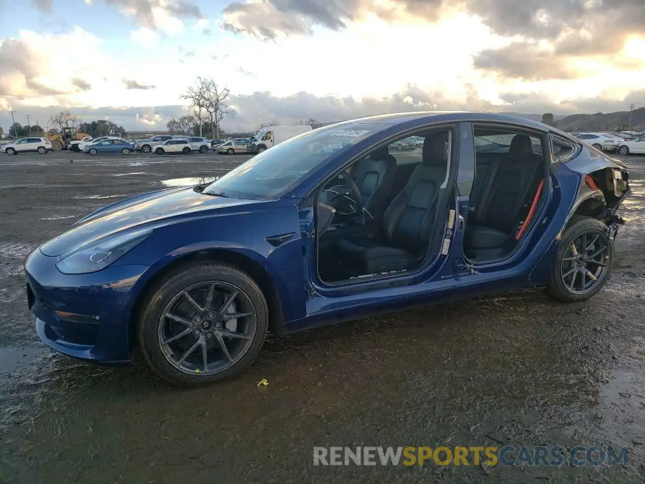 1 Photograph of a damaged car 5YJ3E1EB0NF147376 TESLA MODEL 3 2022