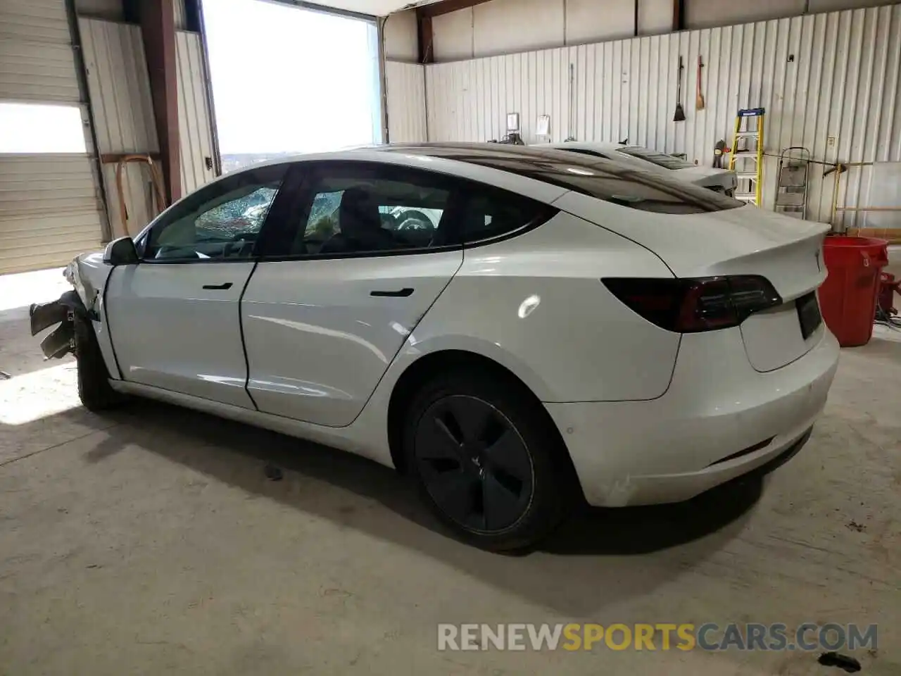 2 Photograph of a damaged car 5YJ3E1EB0NF183875 TESLA MODEL 3 2022