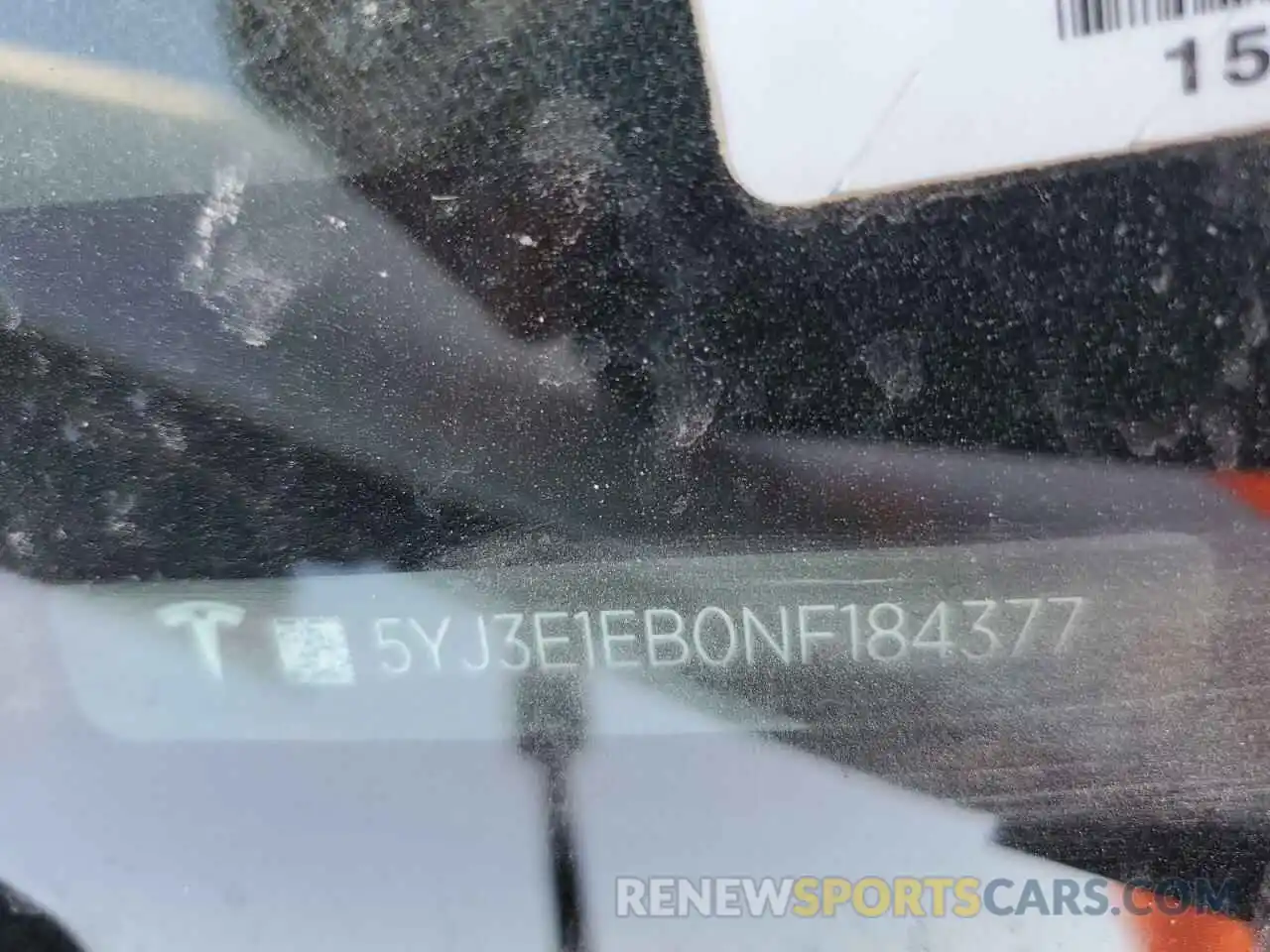 10 Photograph of a damaged car 5YJ3E1EB0NF184377 TESLA MODEL 3 2022