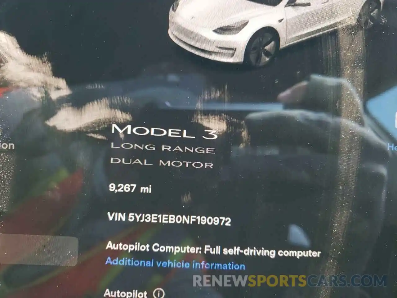 8 Photograph of a damaged car 5YJ3E1EB0NF190972 TESLA MODEL 3 2022