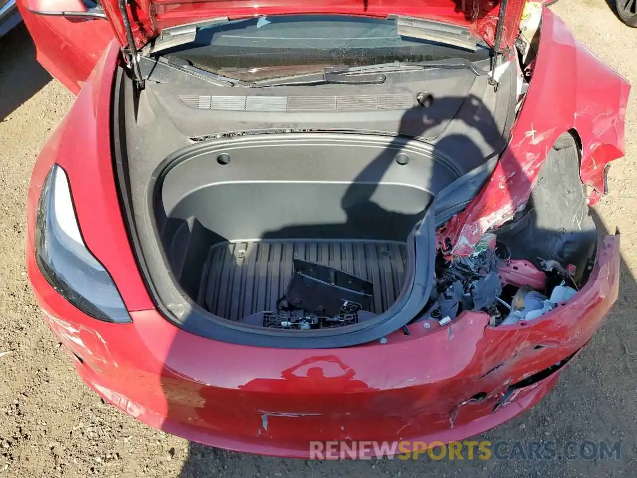 7 Photograph of a damaged car 5YJ3E1EB0NF191605 TESLA MODEL 3 2022