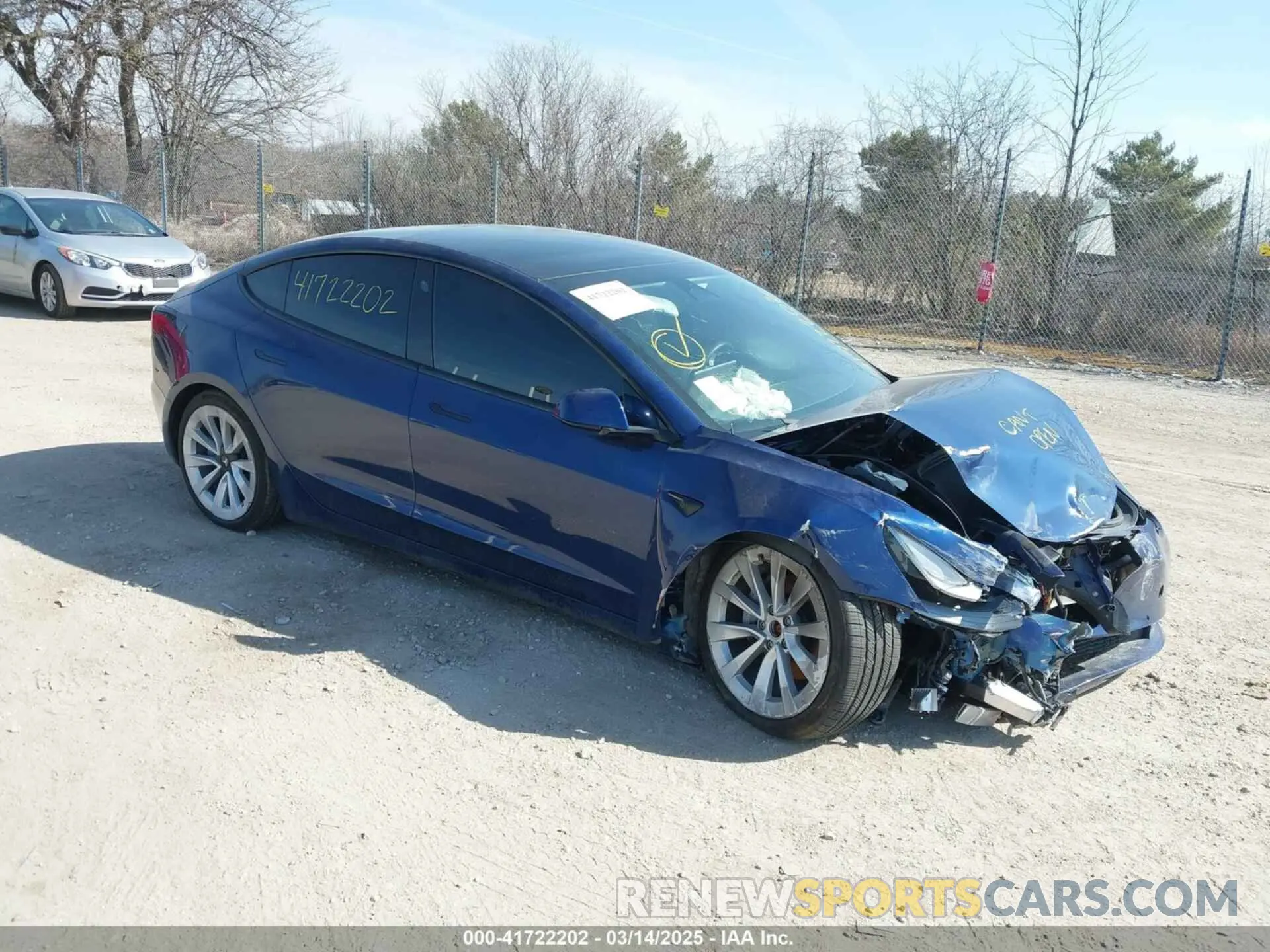 1 Photograph of a damaged car 5YJ3E1EB0NF191717 TESLA MODEL 3 2022