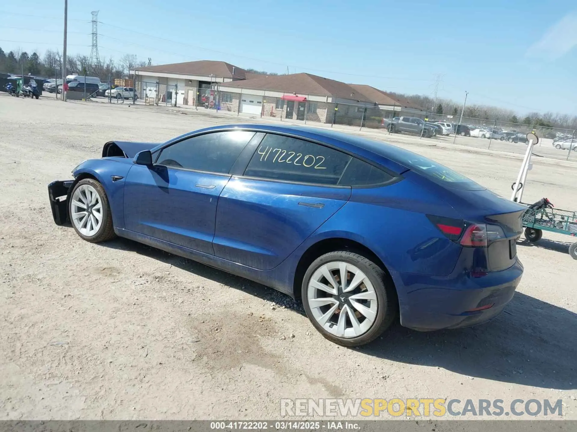 3 Photograph of a damaged car 5YJ3E1EB0NF191717 TESLA MODEL 3 2022