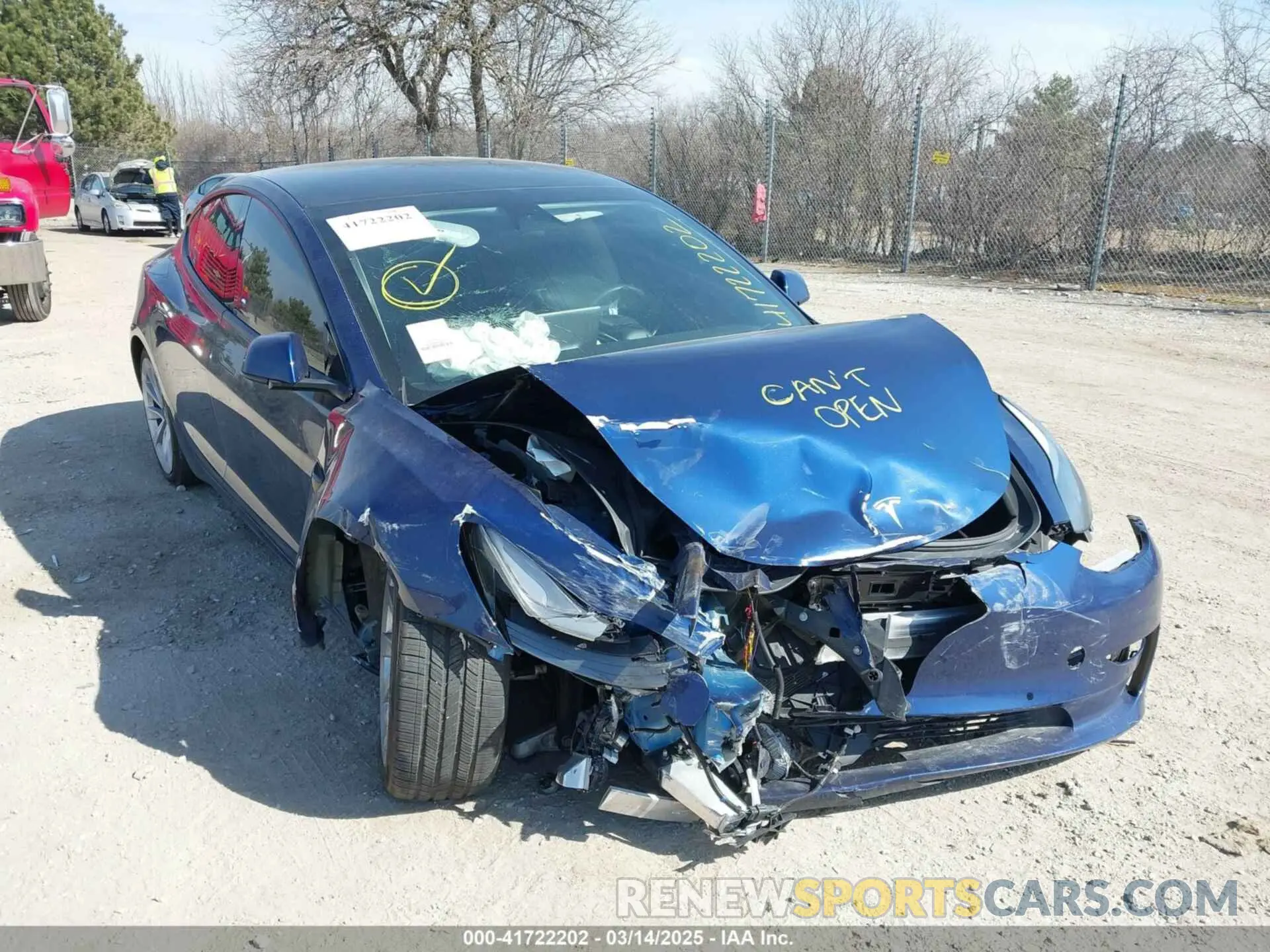 6 Photograph of a damaged car 5YJ3E1EB0NF191717 TESLA MODEL 3 2022