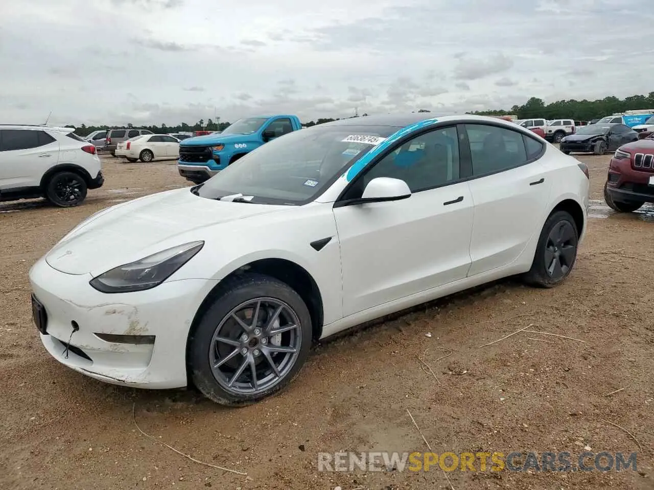 1 Photograph of a damaged car 5YJ3E1EB0NF198621 TESLA MODEL 3 2022