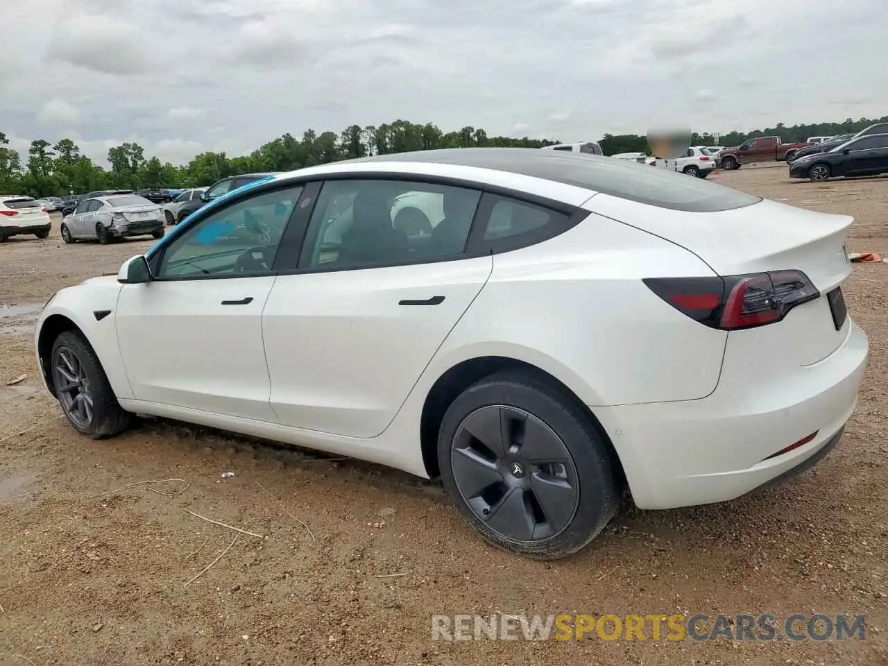 2 Photograph of a damaged car 5YJ3E1EB0NF198621 TESLA MODEL 3 2022