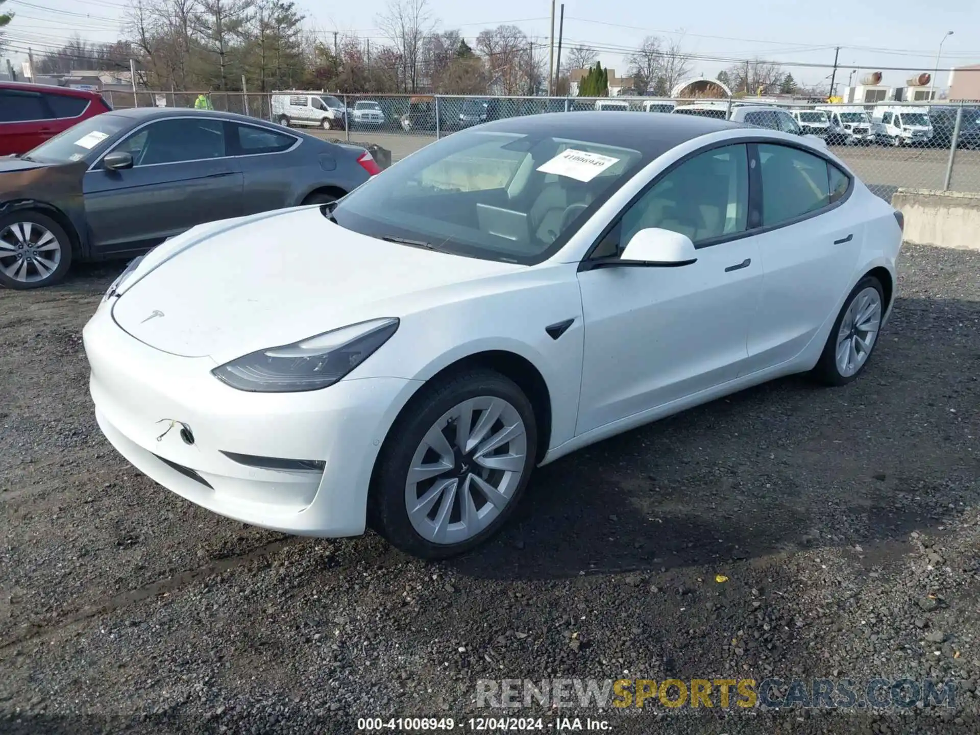 2 Photograph of a damaged car 5YJ3E1EB0NF208516 TESLA MODEL 3 2022