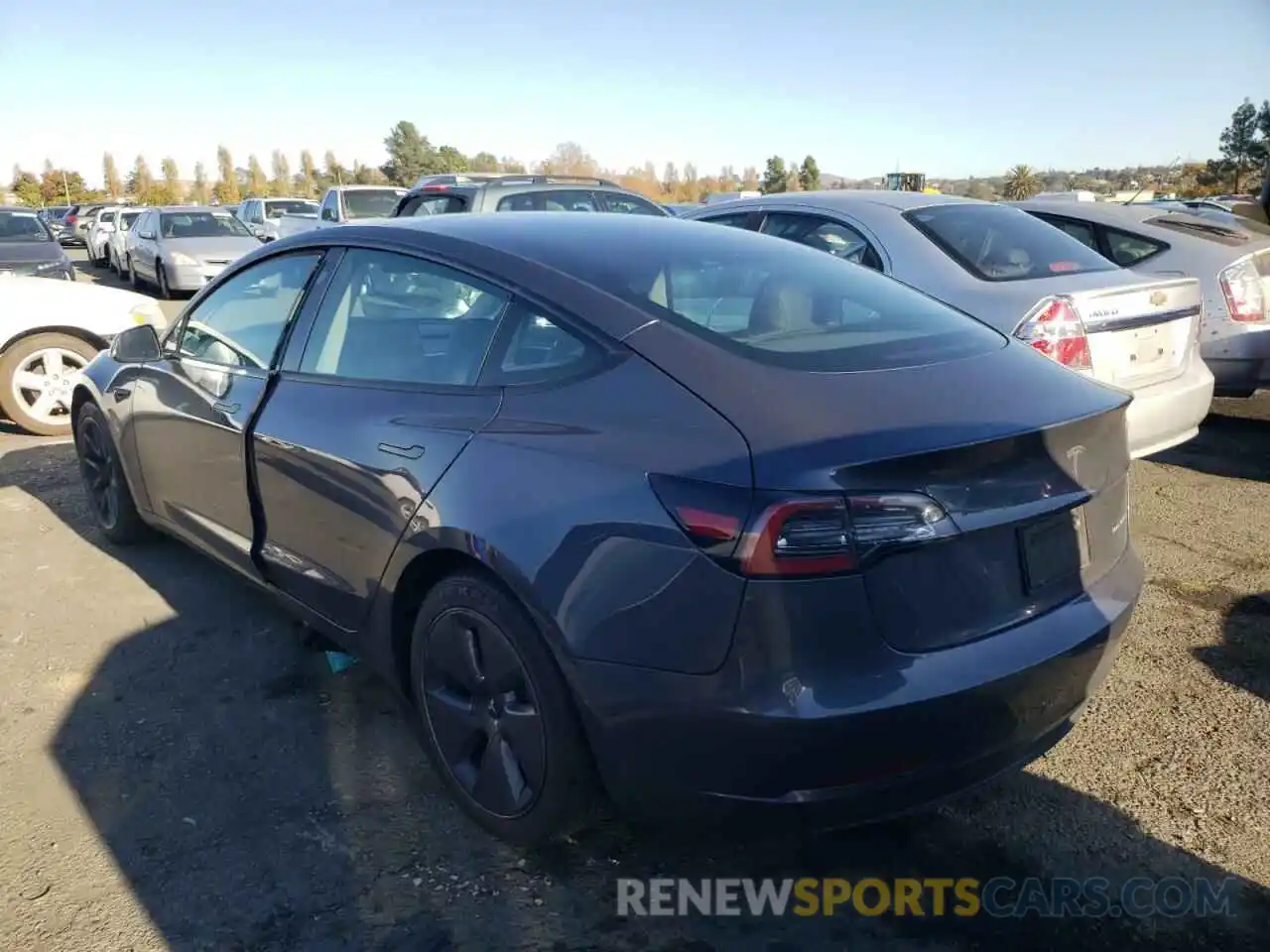 2 Photograph of a damaged car 5YJ3E1EB0NF211464 TESLA MODEL 3 2022