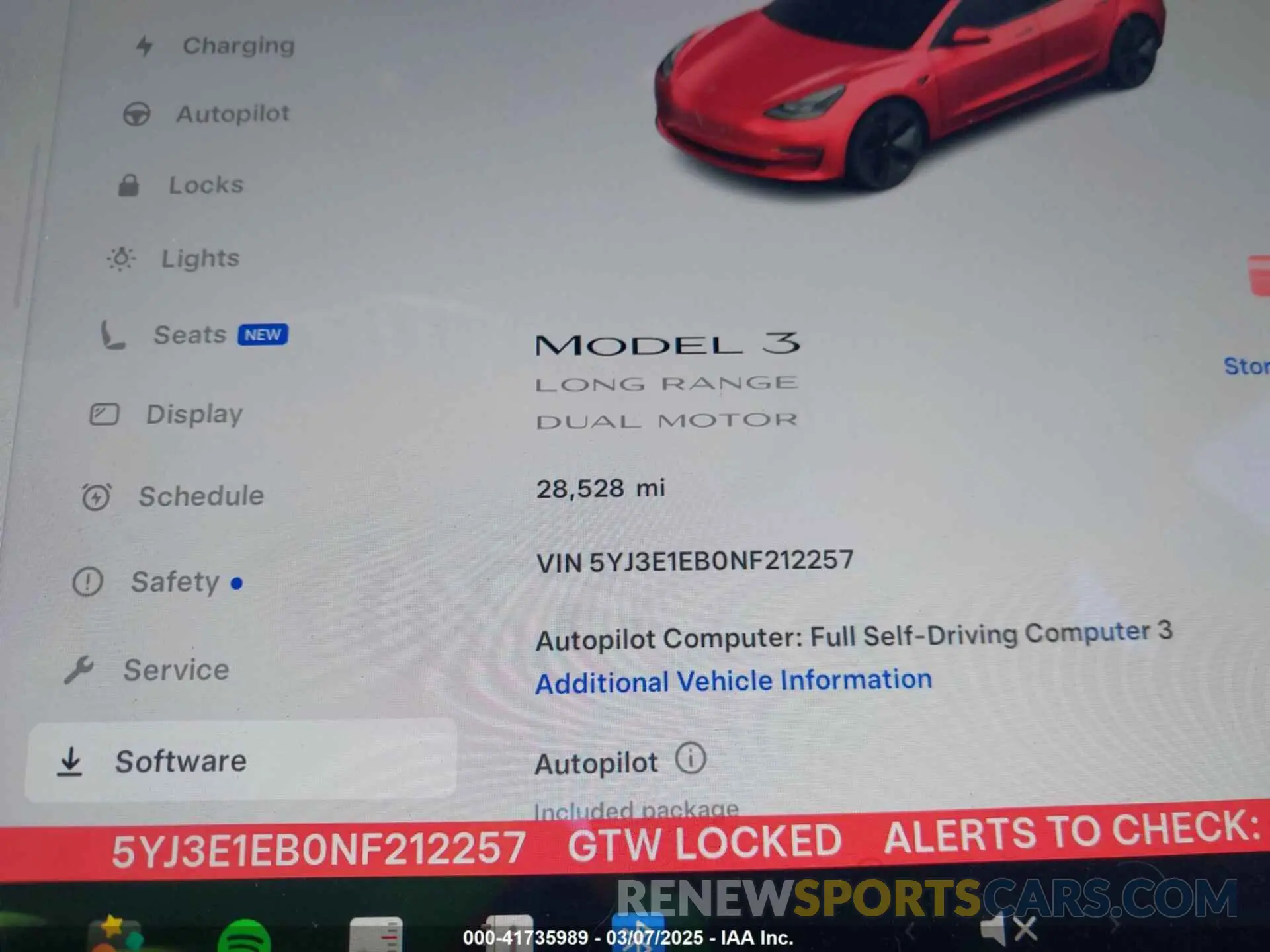 15 Photograph of a damaged car 5YJ3E1EB0NF212257 TESLA MODEL 3 2022