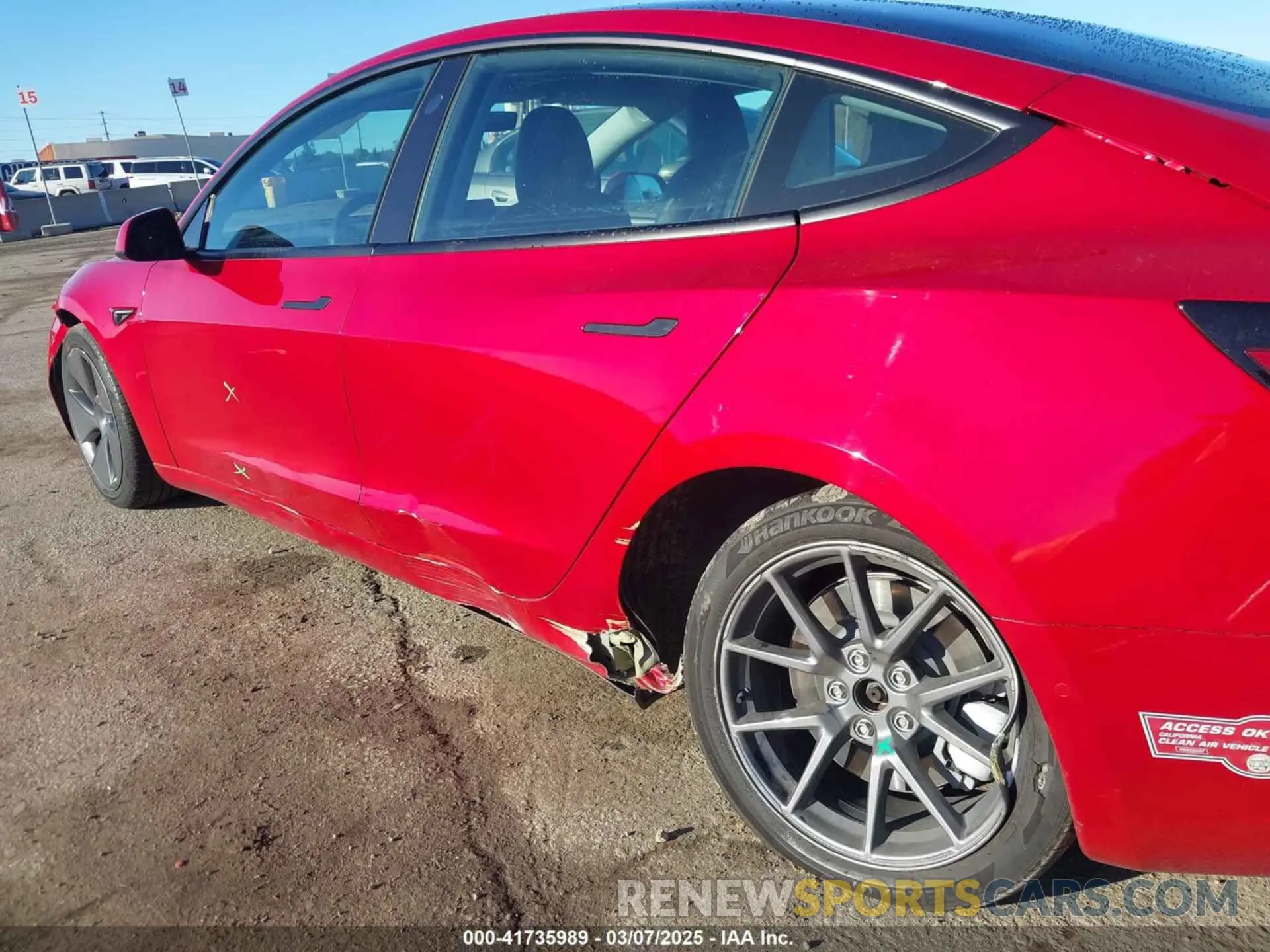 6 Photograph of a damaged car 5YJ3E1EB0NF212257 TESLA MODEL 3 2022