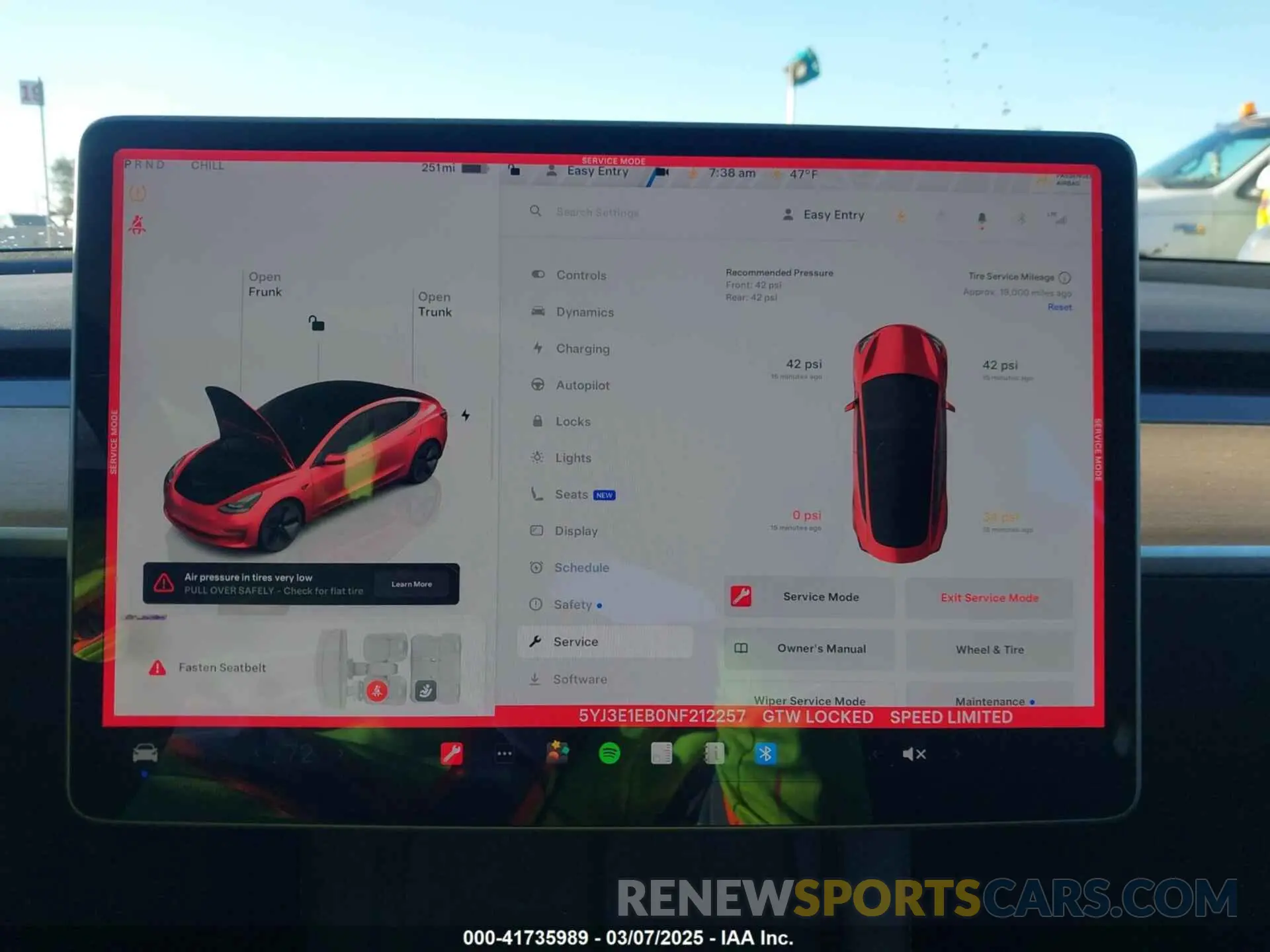 7 Photograph of a damaged car 5YJ3E1EB0NF212257 TESLA MODEL 3 2022
