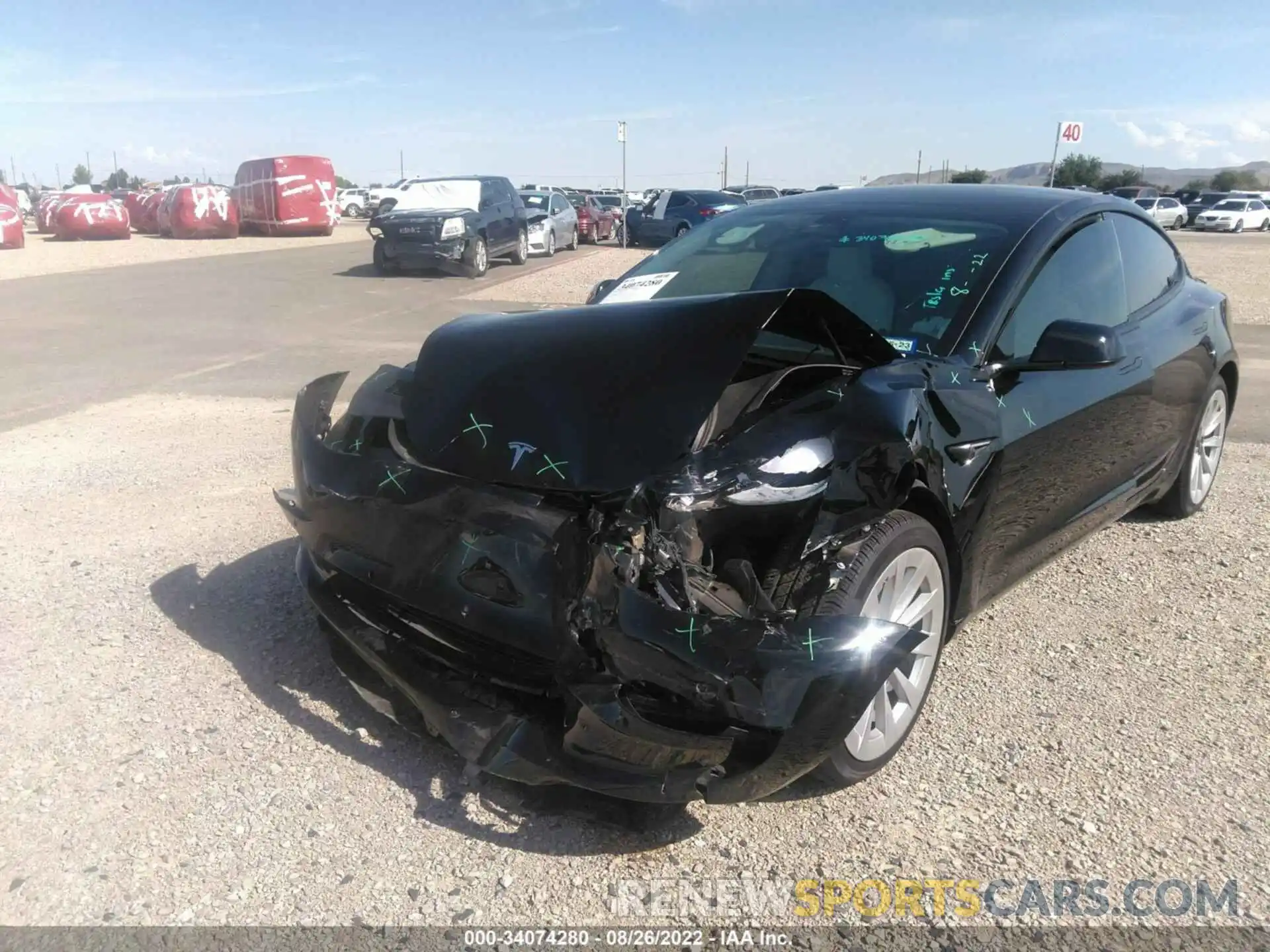 6 Photograph of a damaged car 5YJ3E1EB0NF230046 TESLA MODEL 3 2022