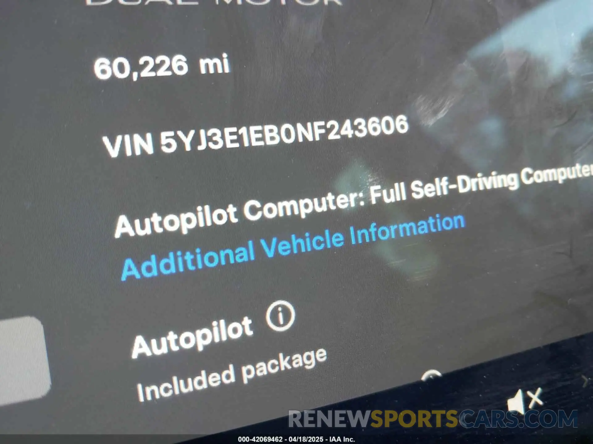 15 Photograph of a damaged car 5YJ3E1EB0NF243606 TESLA MODEL 3 2022