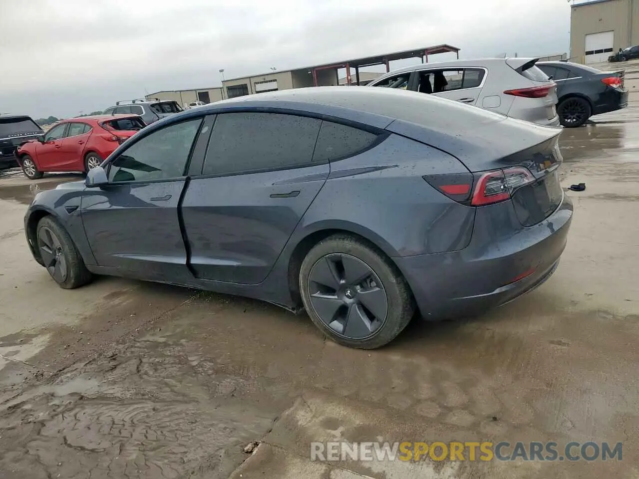 2 Photograph of a damaged car 5YJ3E1EB0NF244593 TESLA MODEL 3 2022