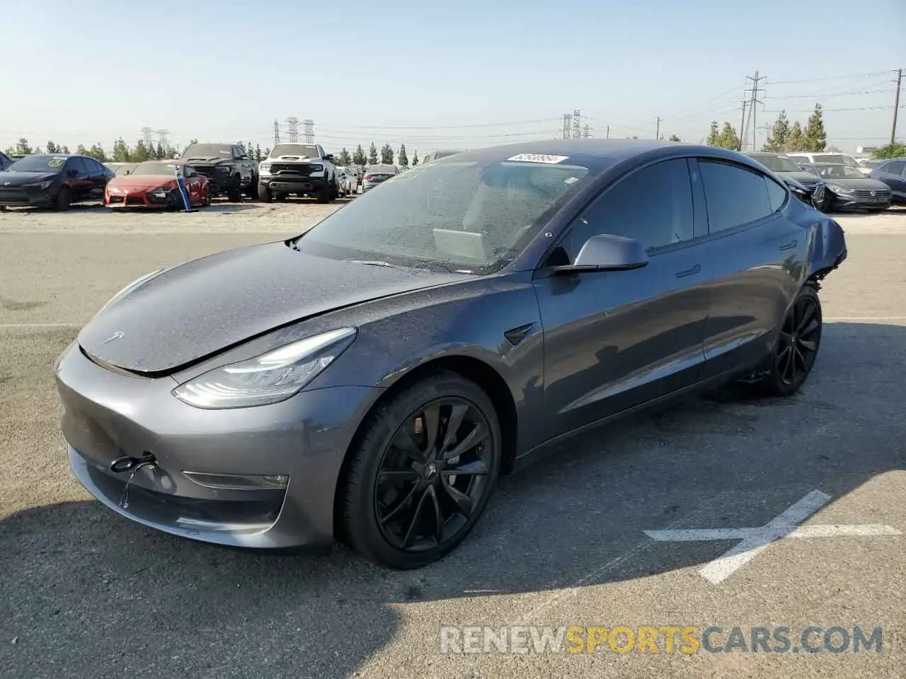 1 Photograph of a damaged car 5YJ3E1EB0NF261314 TESLA MODEL 3 2022