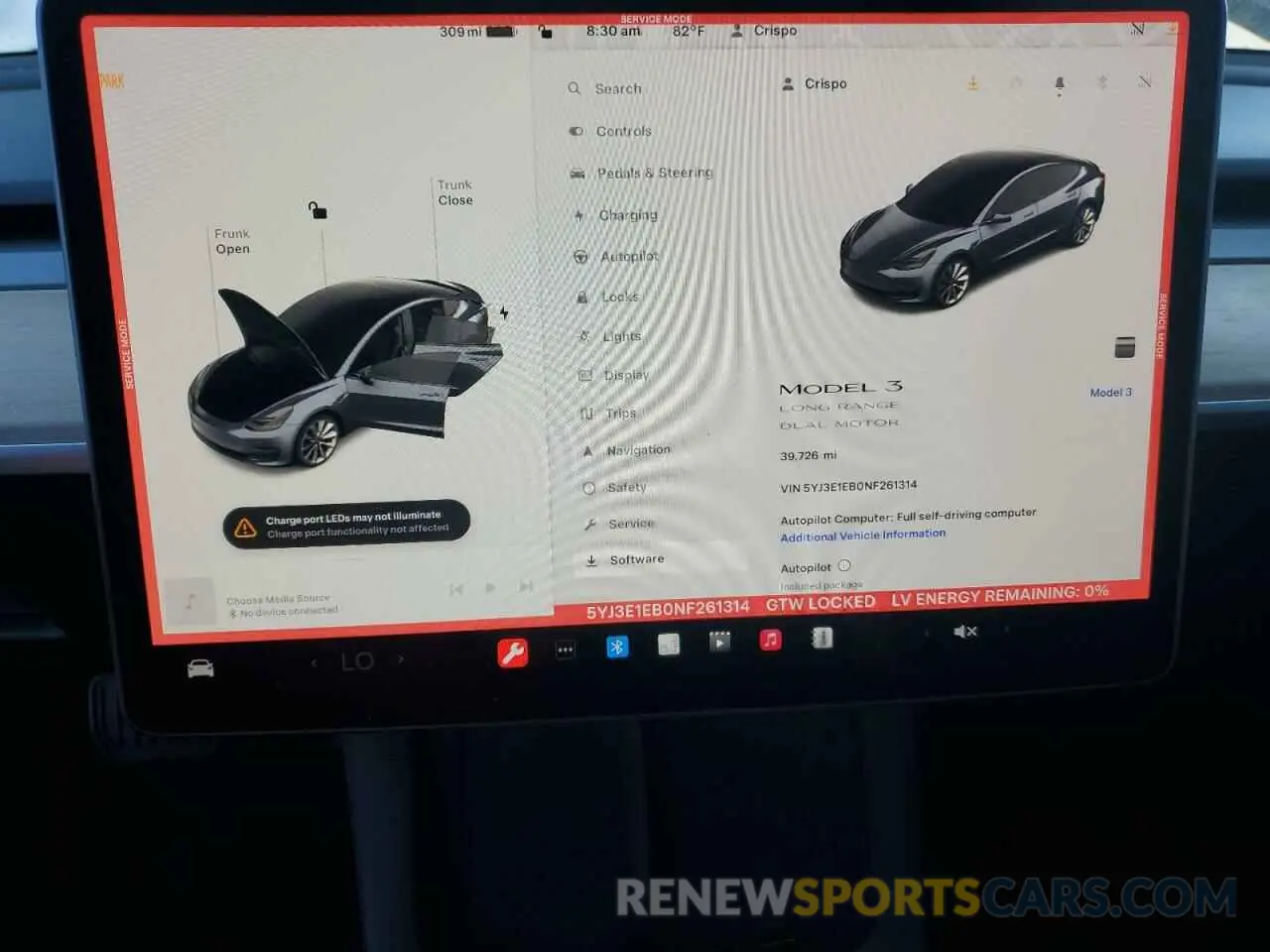 9 Photograph of a damaged car 5YJ3E1EB0NF261314 TESLA MODEL 3 2022