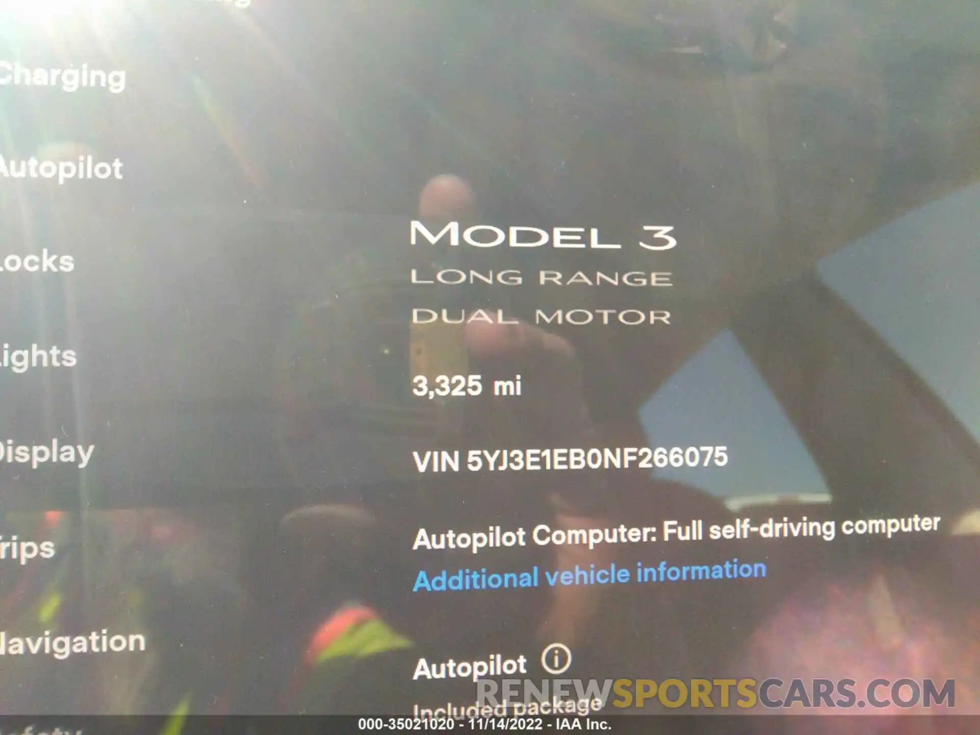 7 Photograph of a damaged car 5YJ3E1EB0NF266075 TESLA MODEL 3 2022