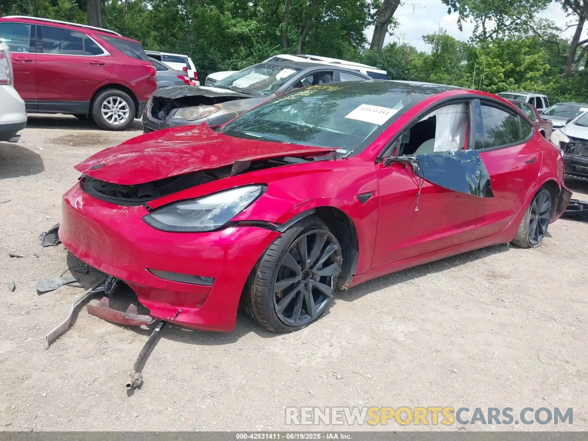 6 Photograph of a damaged car 5YJ3E1EB0NF270319 TESLA MODEL 3 2022
