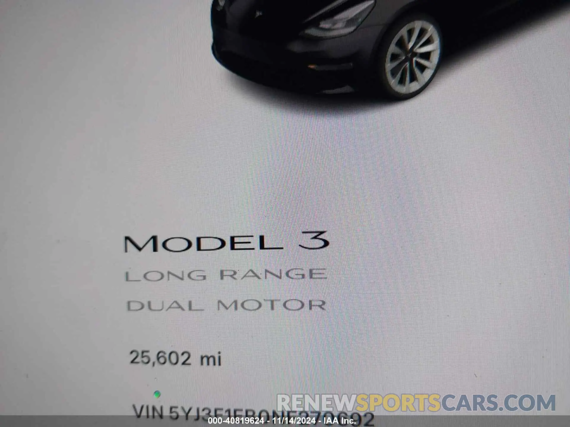 16 Photograph of a damaged car 5YJ3E1EB0NF270692 TESLA MODEL 3 2022