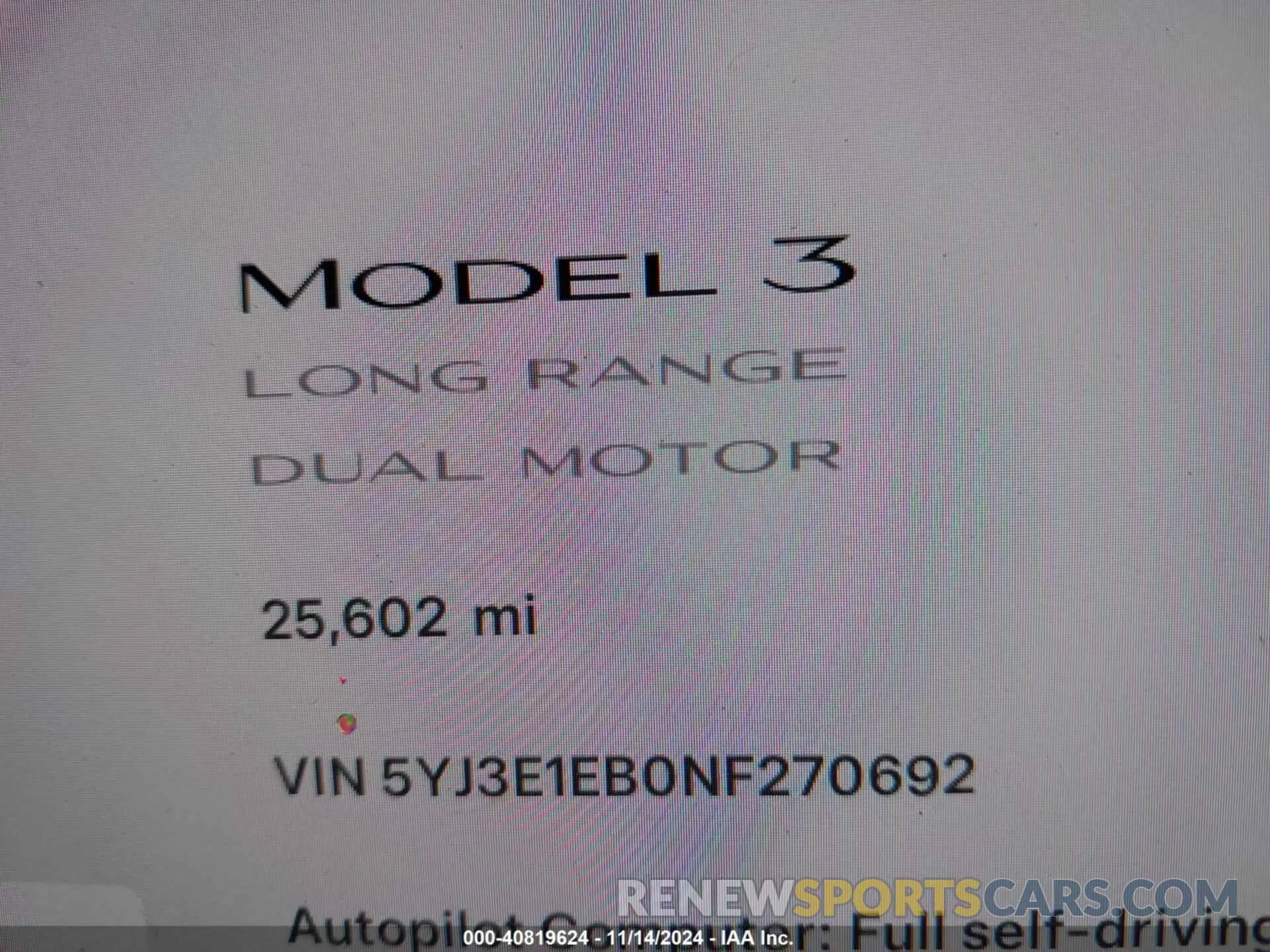 9 Photograph of a damaged car 5YJ3E1EB0NF270692 TESLA MODEL 3 2022