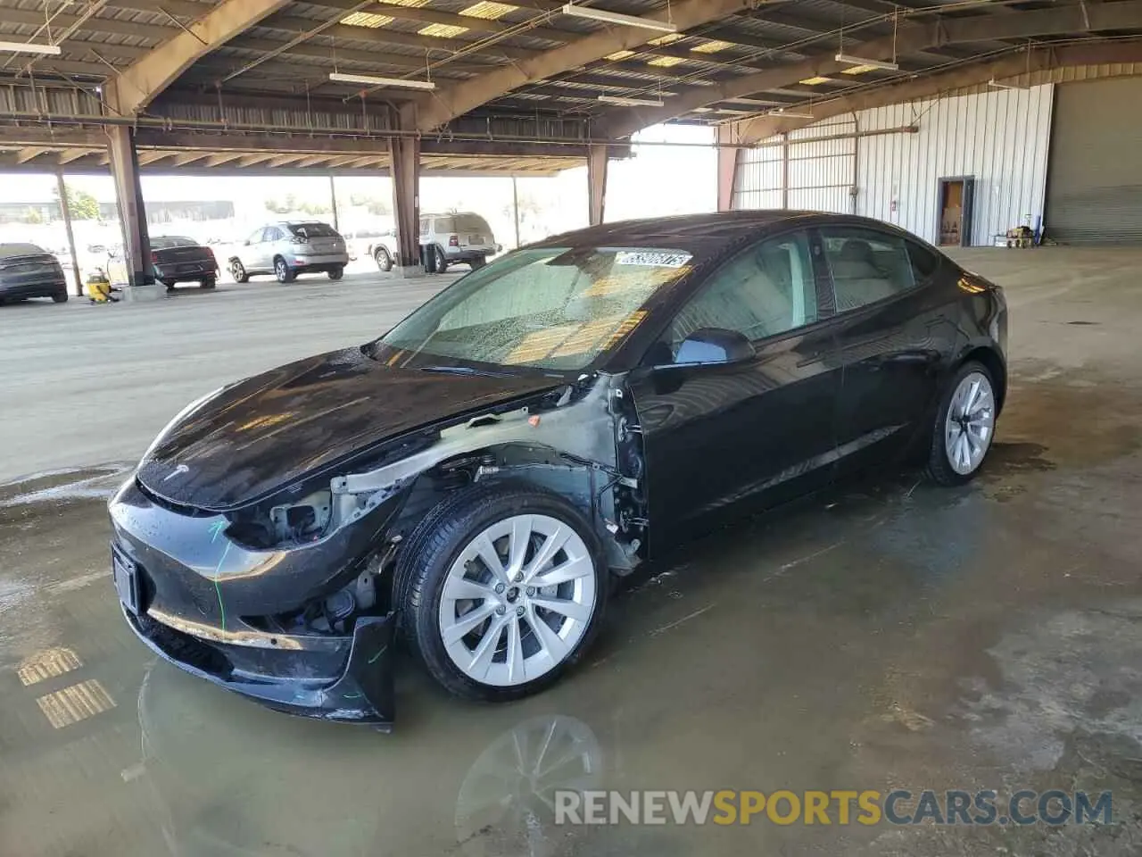1 Photograph of a damaged car 5YJ3E1EB0NF304940 TESLA MODEL 3 2022
