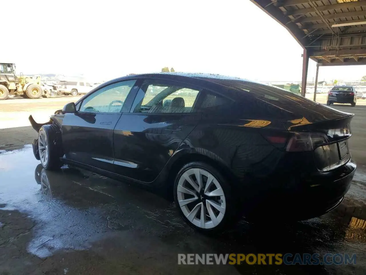 2 Photograph of a damaged car 5YJ3E1EB0NF304940 TESLA MODEL 3 2022