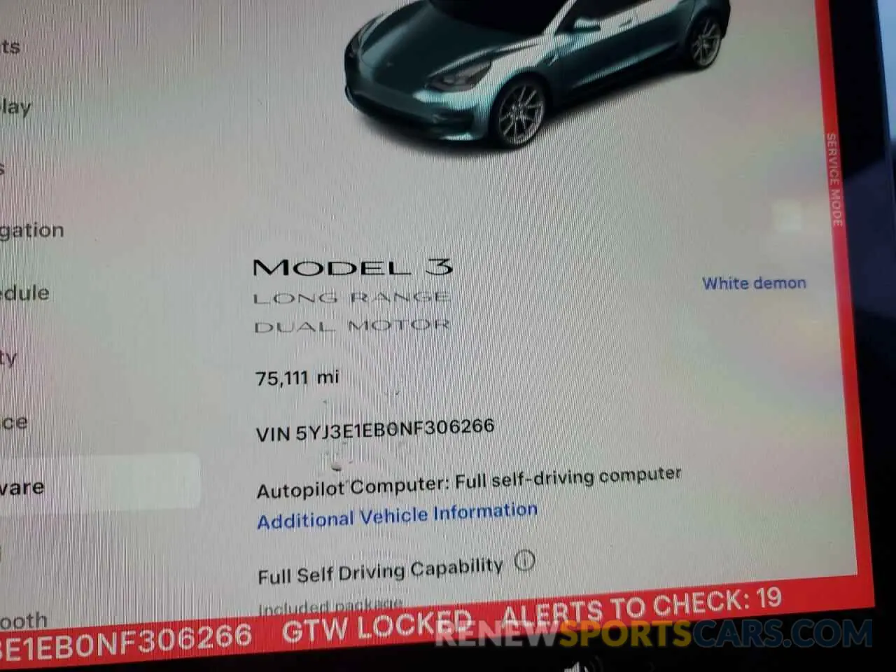 9 Photograph of a damaged car 5YJ3E1EB0NF306266 TESLA MODEL 3 2022