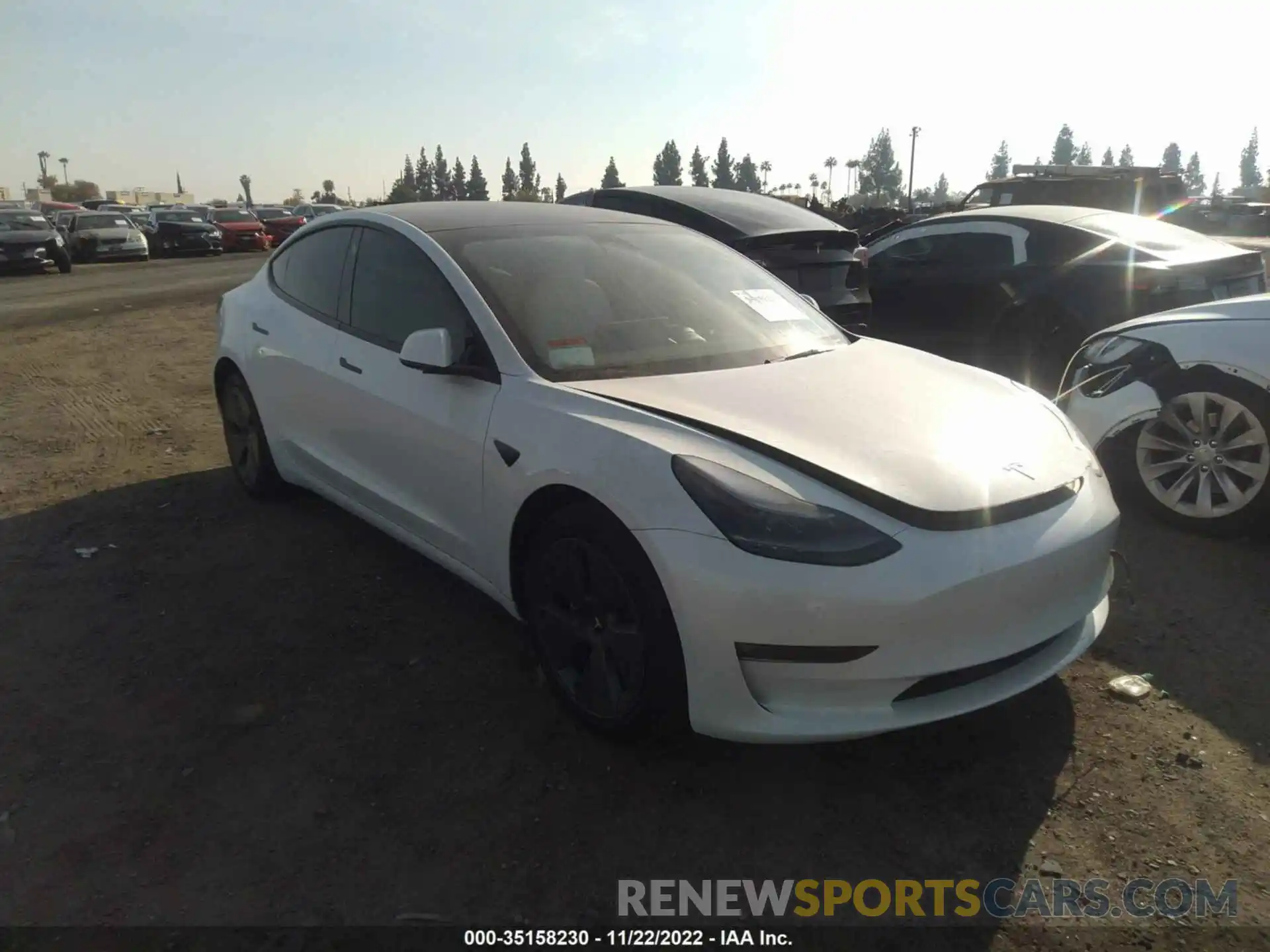 3 Photograph of a damaged car 5YJ3E1EB0NF316148 TESLA MODEL 3 2022