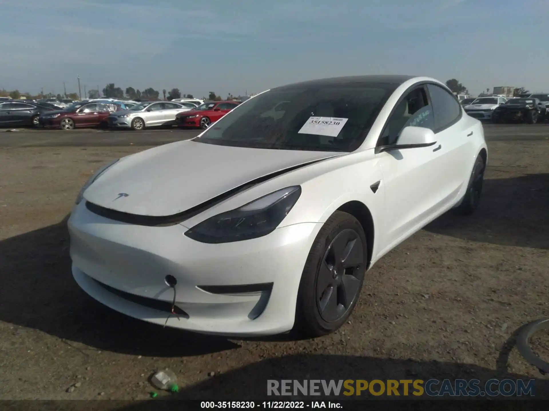 4 Photograph of a damaged car 5YJ3E1EB0NF316148 TESLA MODEL 3 2022