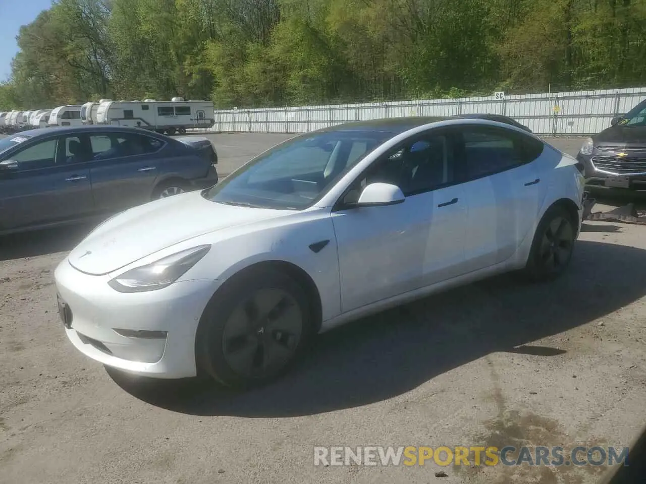 1 Photograph of a damaged car 5YJ3E1EB0NF329062 TESLA MODEL 3 2022