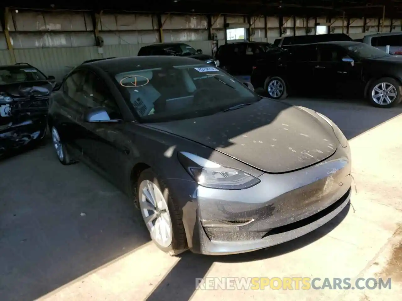 1 Photograph of a damaged car 5YJ3E1EB0NF342748 TESLA MODEL 3 2022