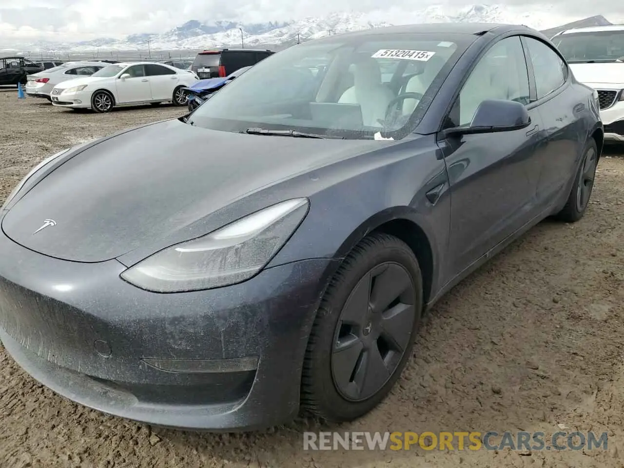 1 Photograph of a damaged car 5YJ3E1EB0NF352700 TESLA MODEL 3 2022