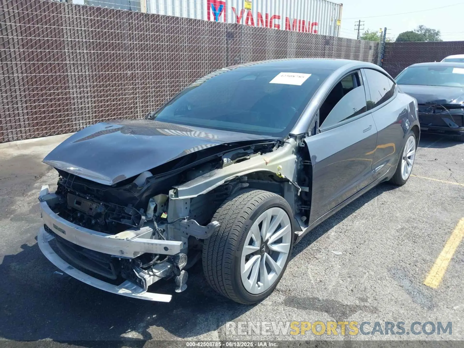 2 Photograph of a damaged car 5YJ3E1EB0NF358545 TESLA MODEL 3 2022