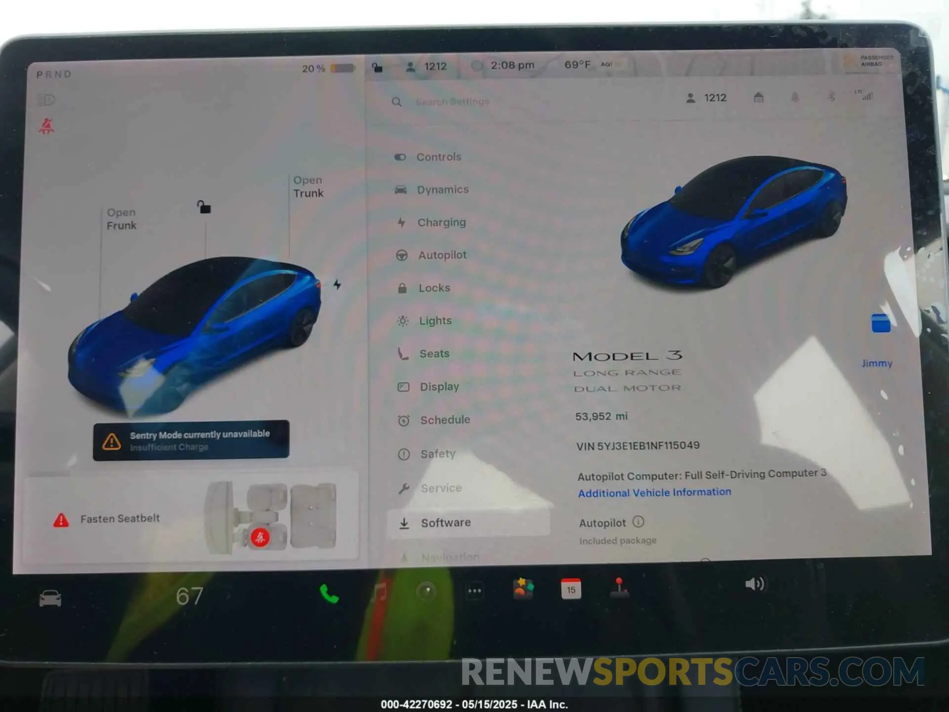 7 Photograph of a damaged car 5YJ3E1EB1NF115049 TESLA MODEL 3 2022
