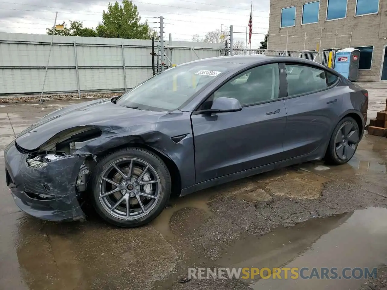 1 Photograph of a damaged car 5YJ3E1EB1NF120316 TESLA MODEL 3 2022