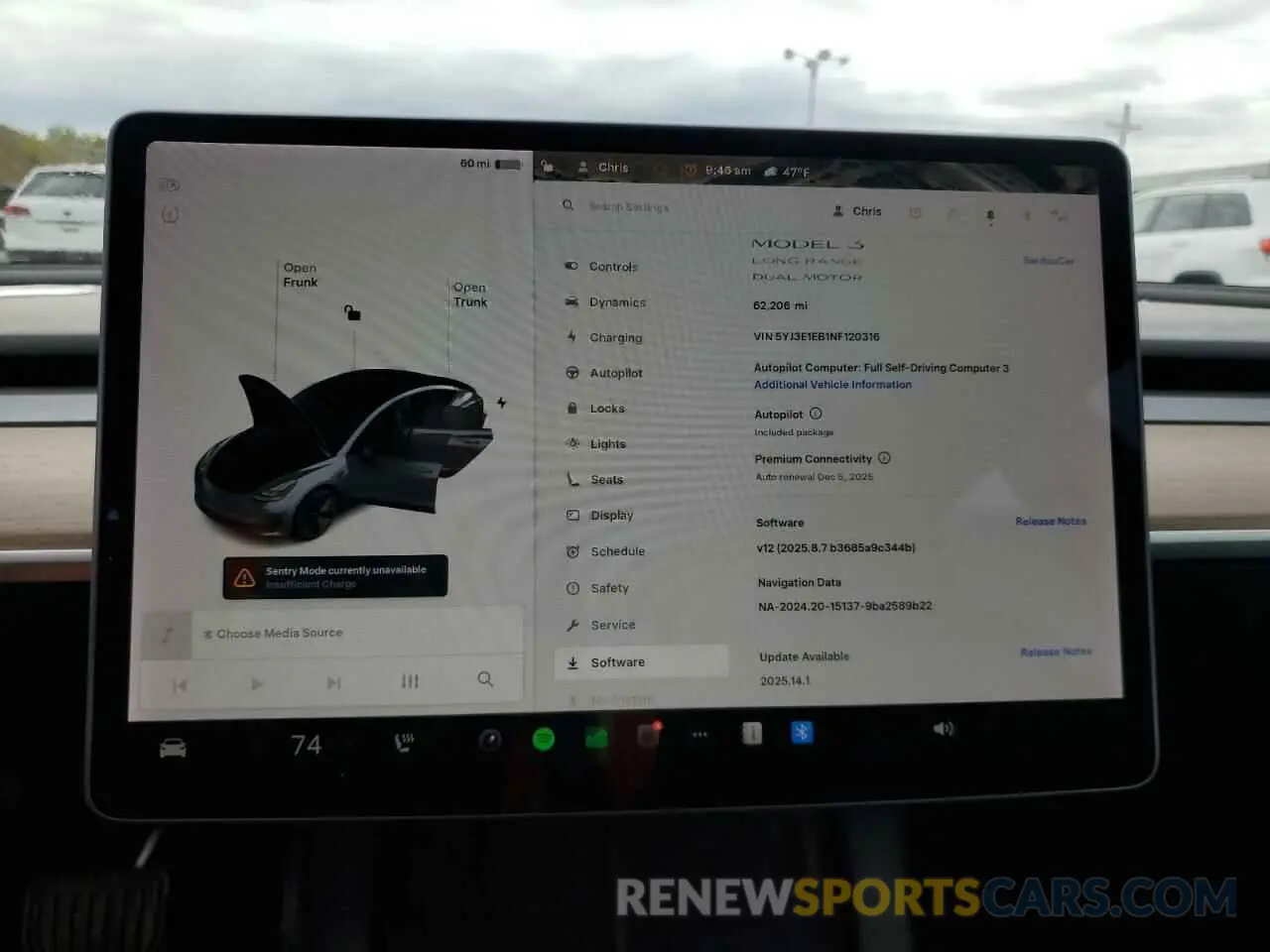 9 Photograph of a damaged car 5YJ3E1EB1NF120316 TESLA MODEL 3 2022