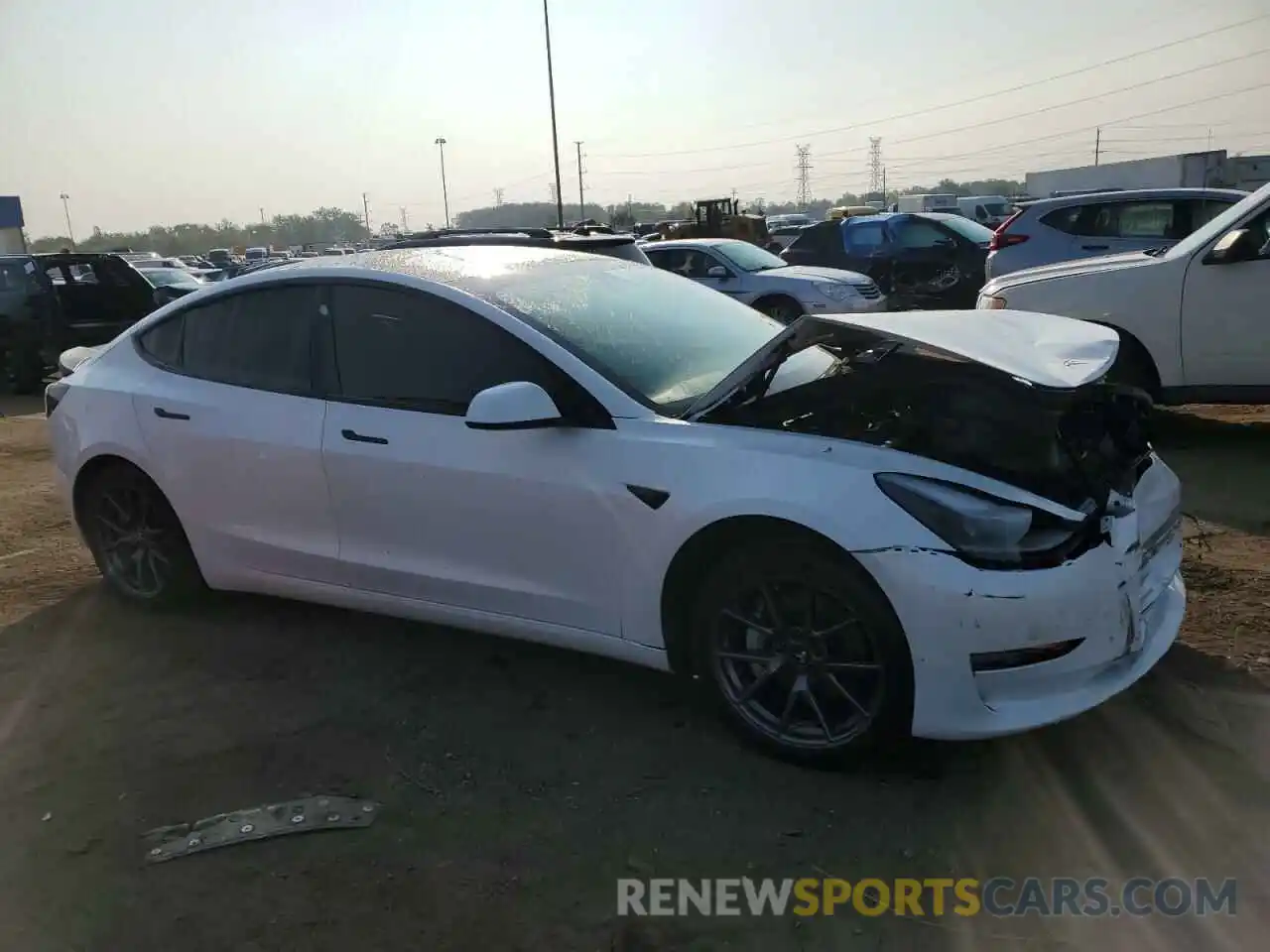 4 Photograph of a damaged car 5YJ3E1EB1NF120588 TESLA MODEL 3 2022