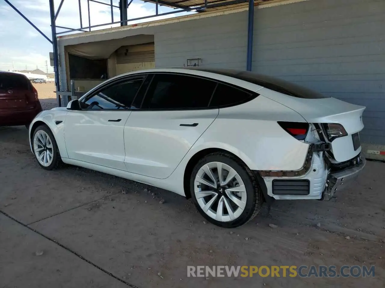 2 Photograph of a damaged car 5YJ3E1EB1NF129324 TESLA MODEL 3 2022