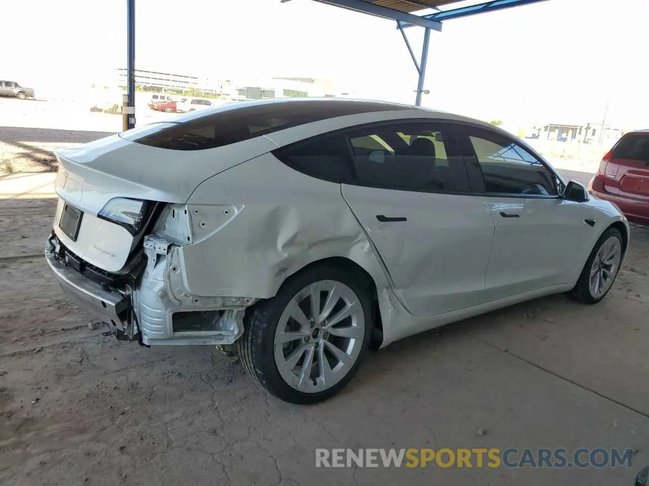 3 Photograph of a damaged car 5YJ3E1EB1NF129324 TESLA MODEL 3 2022