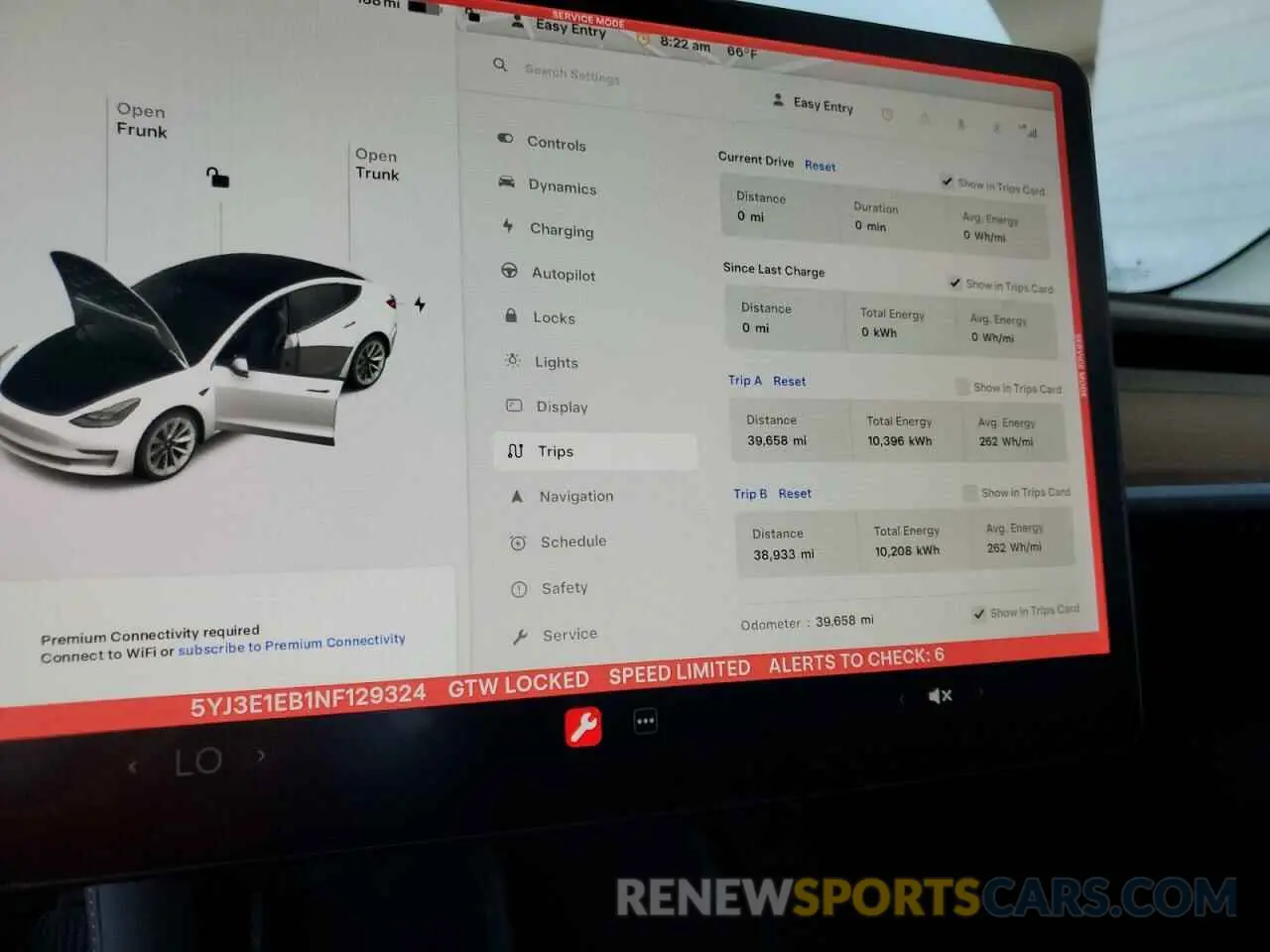 9 Photograph of a damaged car 5YJ3E1EB1NF129324 TESLA MODEL 3 2022