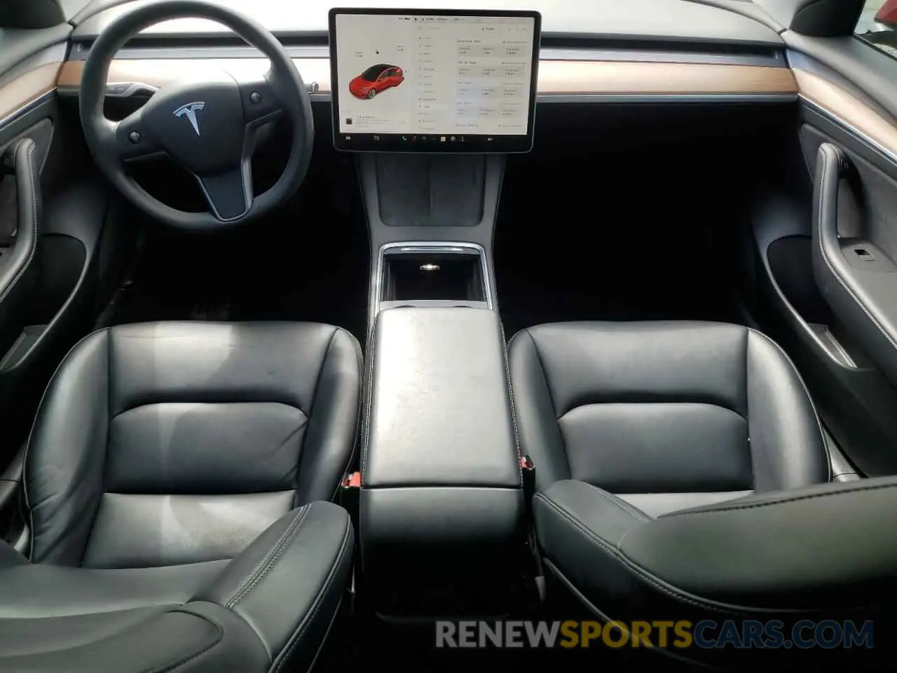 8 Photograph of a damaged car 5YJ3E1EB1NF135544 TESLA MODEL 3 2022