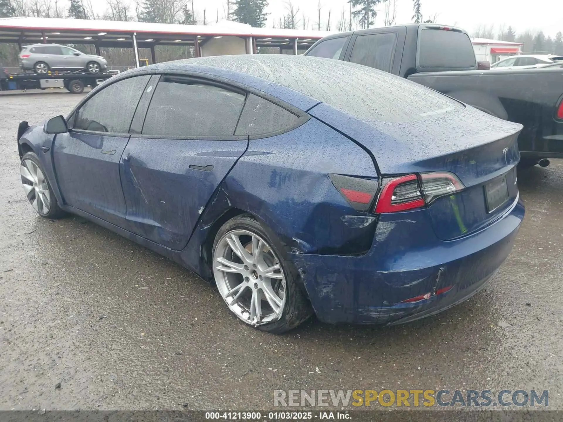 3 Photograph of a damaged car 5YJ3E1EB1NF142574 TESLA MODEL 3 2022
