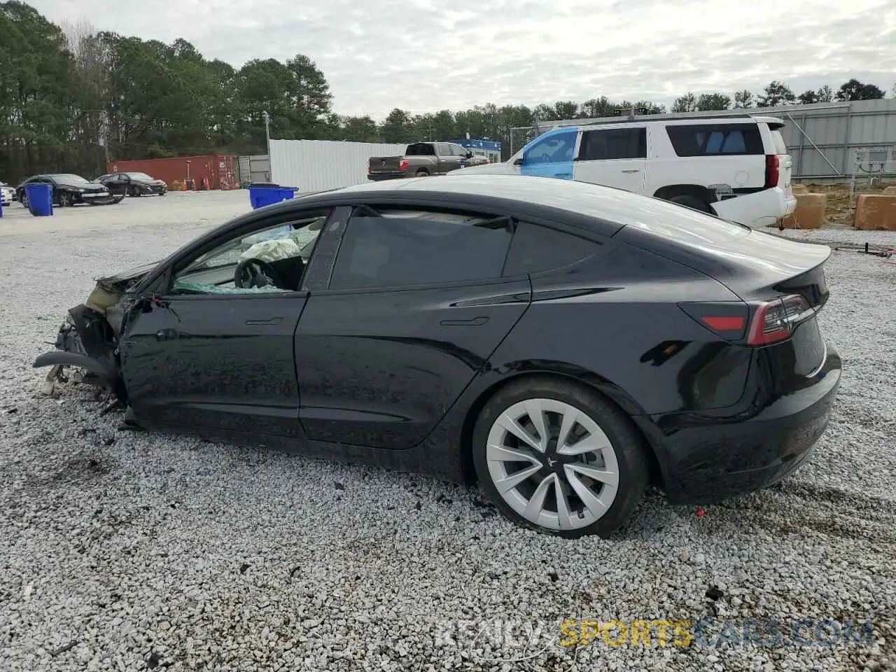 2 Photograph of a damaged car 5YJ3E1EB1NF178703 TESLA MODEL 3 2022