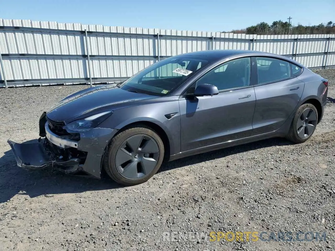1 Photograph of a damaged car 5YJ3E1EB1NF181830 TESLA MODEL 3 2022