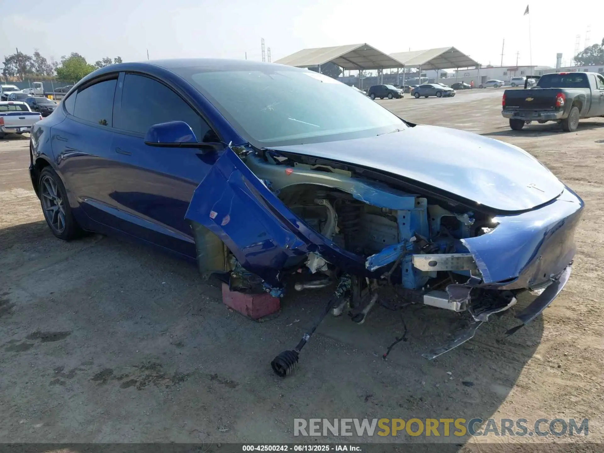 1 Photograph of a damaged car 5YJ3E1EB1NF189698 TESLA MODEL 3 2022