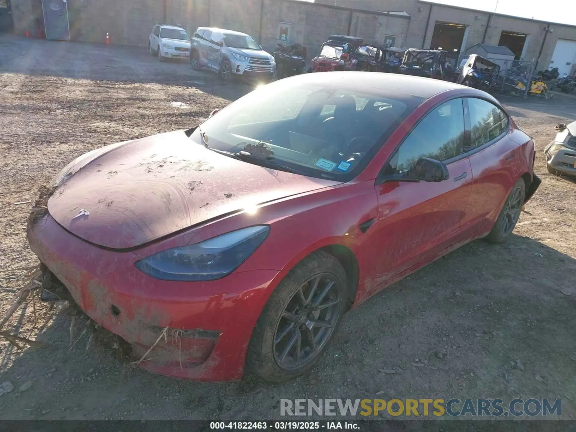2 Photograph of a damaged car 5YJ3E1EB1NF189751 TESLA MODEL 3 2022