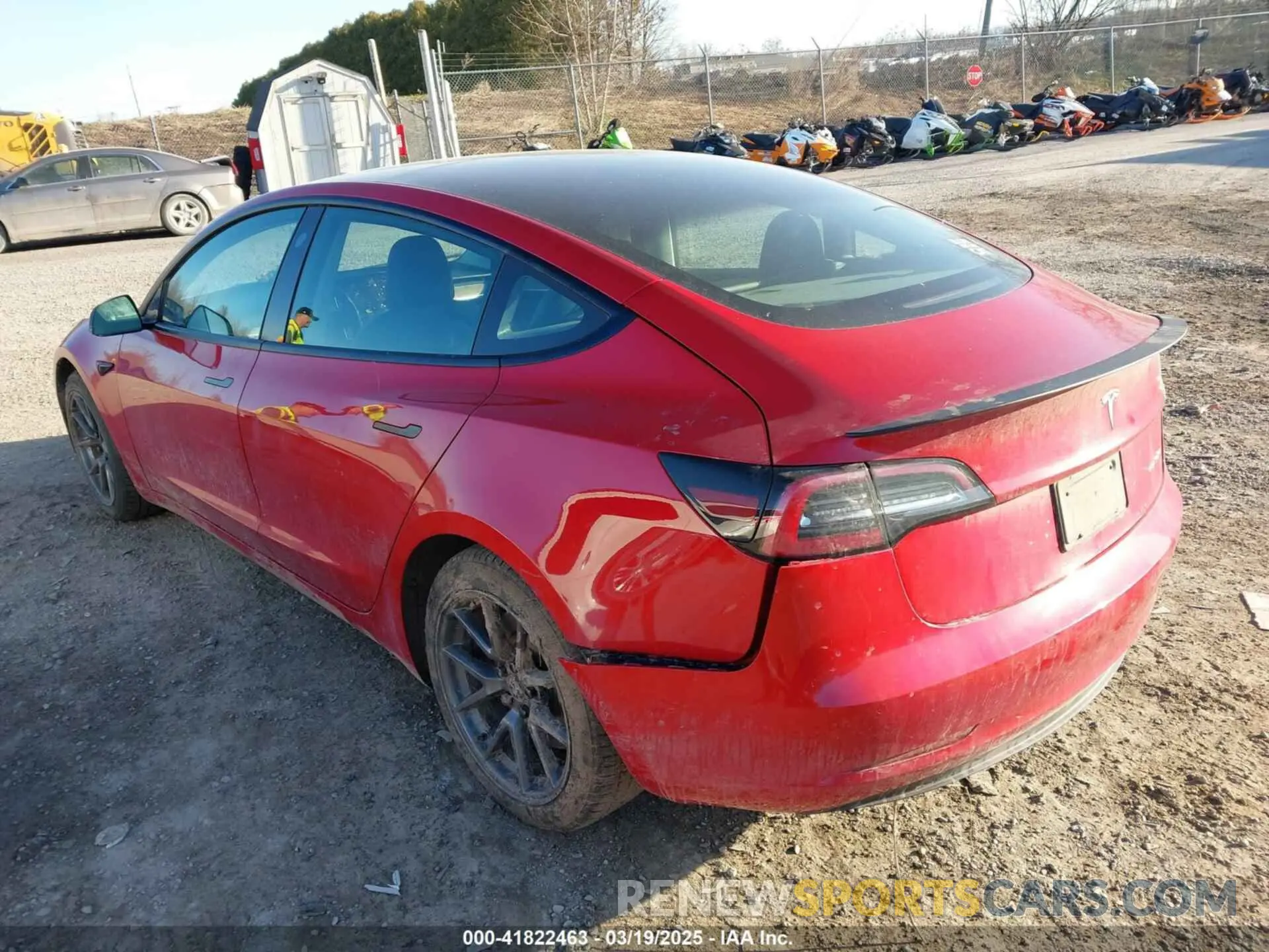 3 Photograph of a damaged car 5YJ3E1EB1NF189751 TESLA MODEL 3 2022