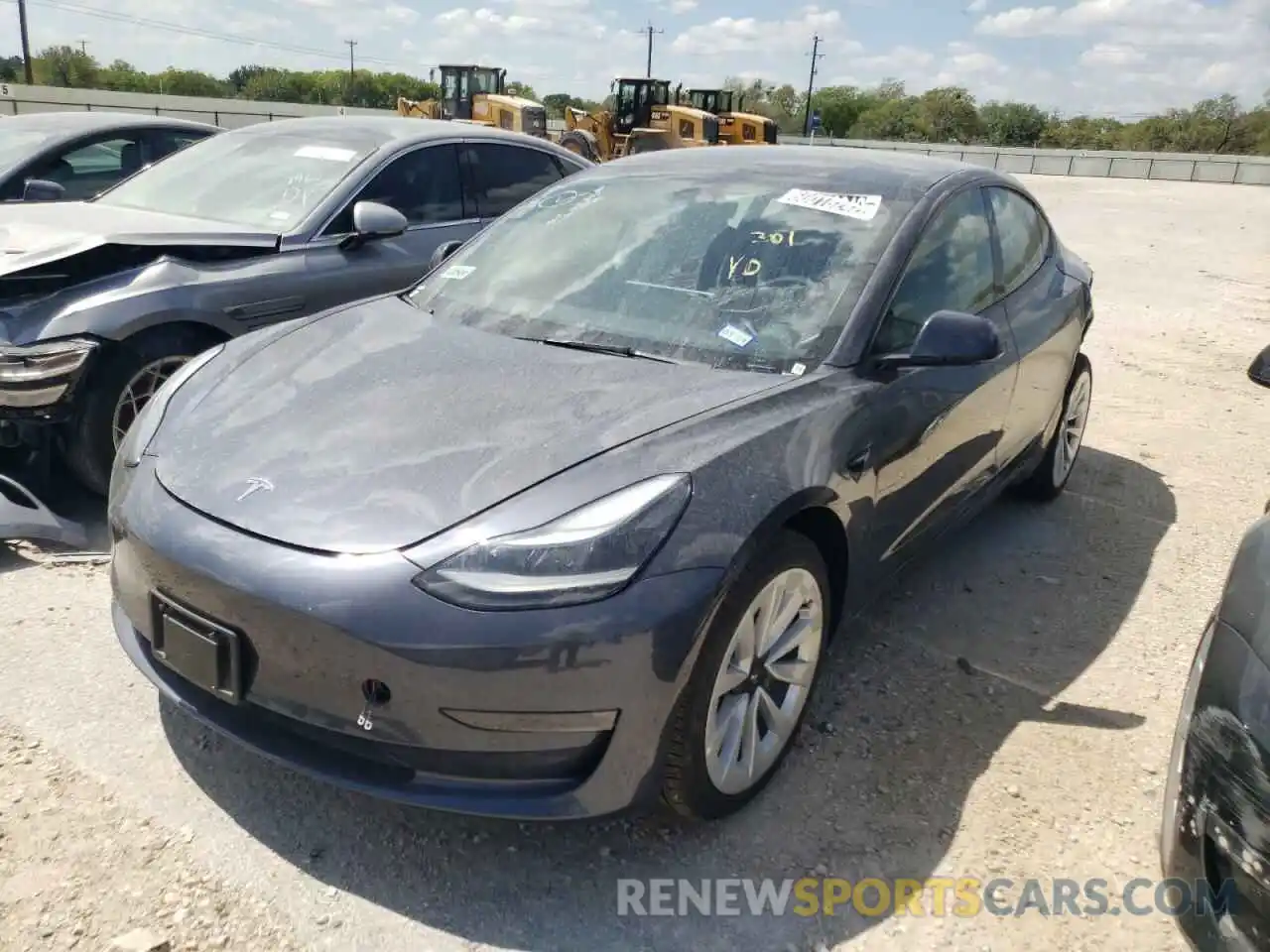 2 Photograph of a damaged car 5YJ3E1EB1NF189832 TESLA MODEL 3 2022