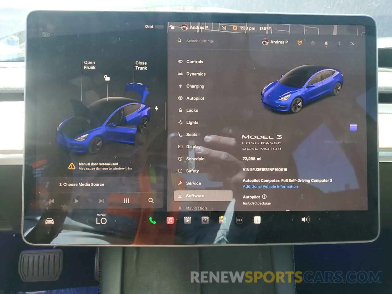 9 Photograph of a damaged car 5YJ3E1EB1NF190916 TESLA MODEL 3 2022
